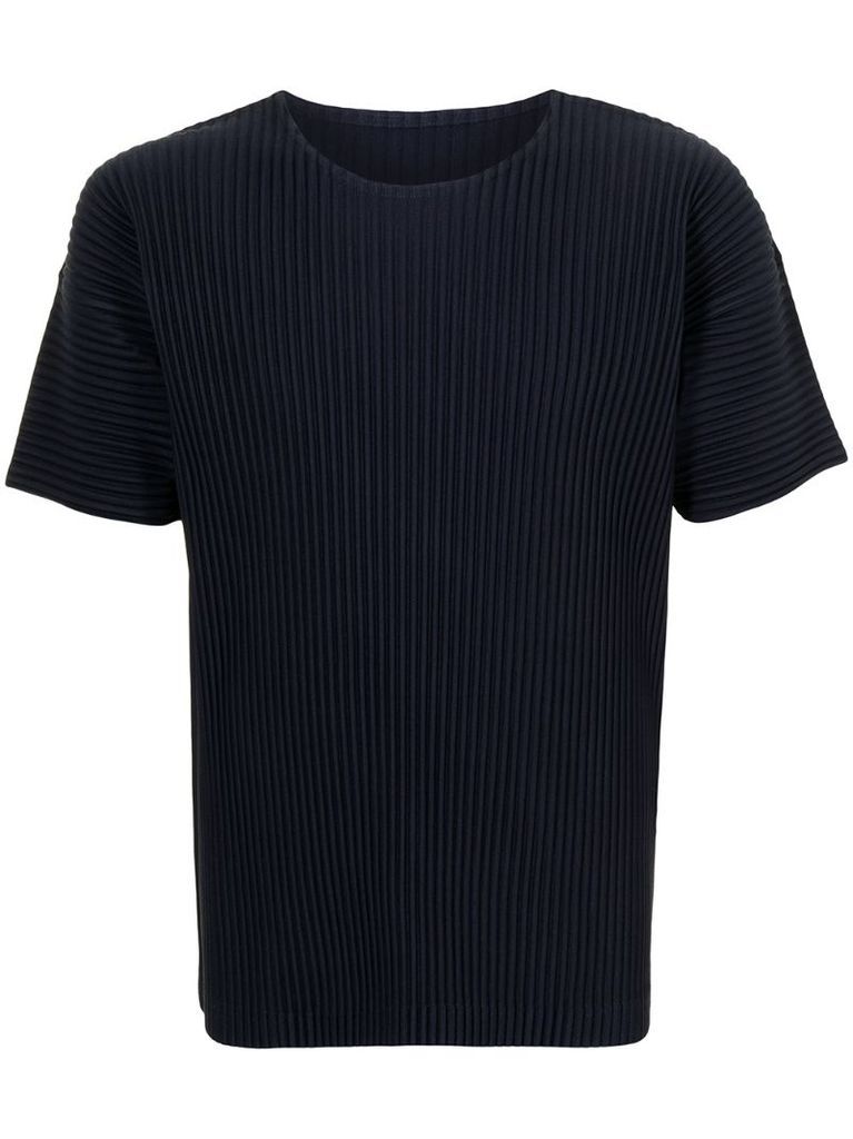 pleated crew neck T-shirt