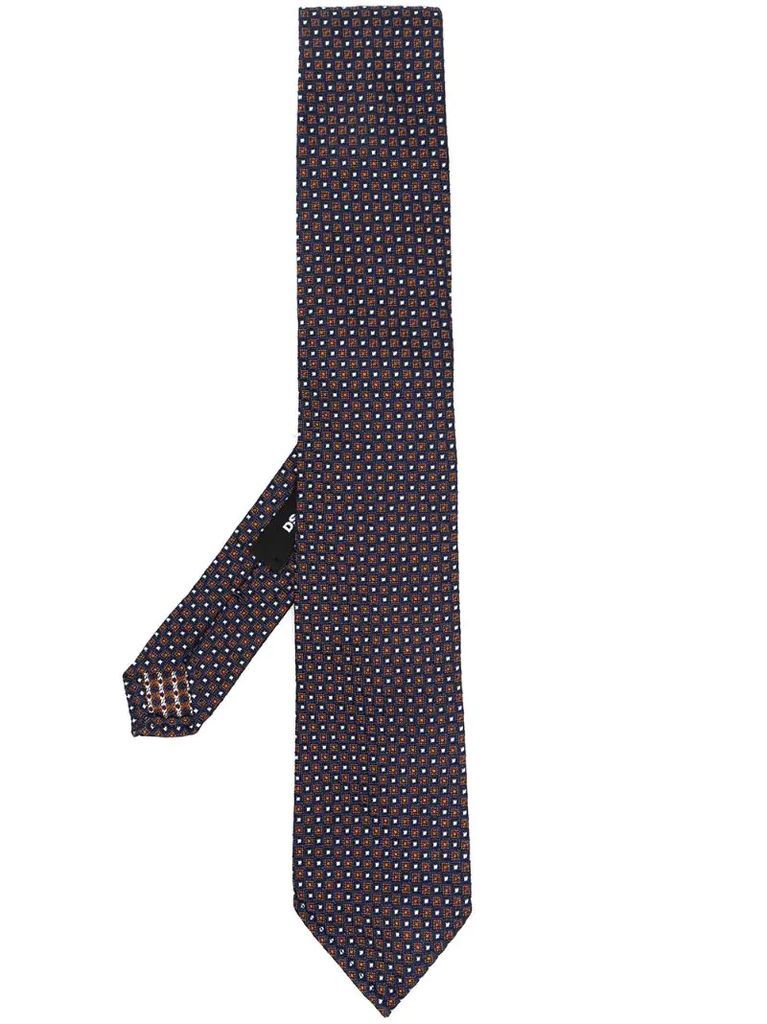 jacquard silk-blend tie