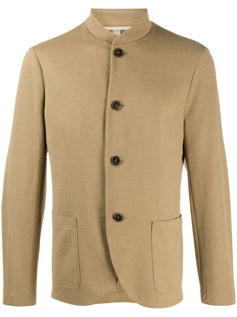 button-down fitted blazer