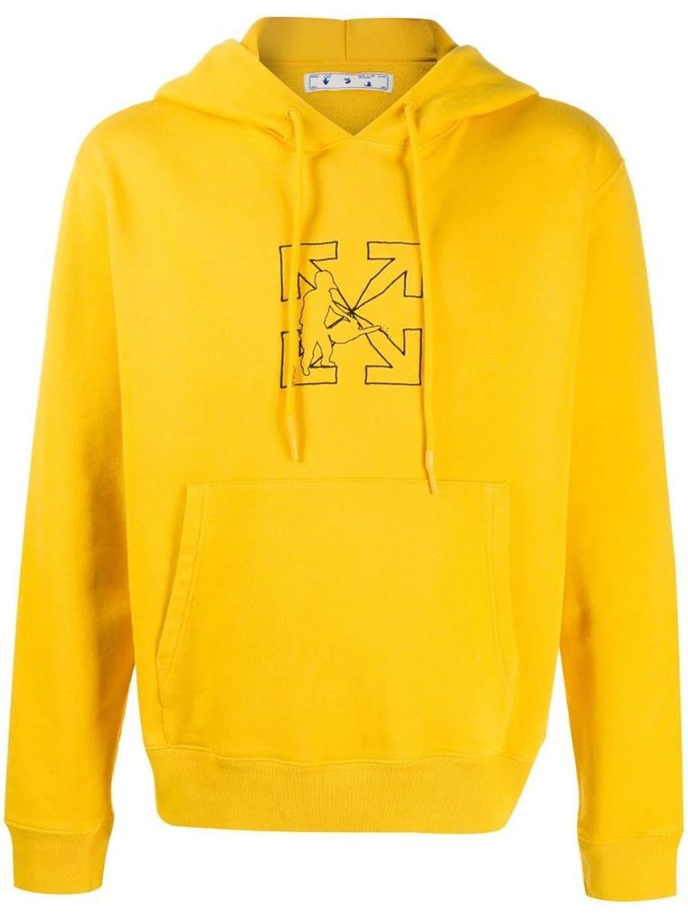 Workers logo-print hoodie