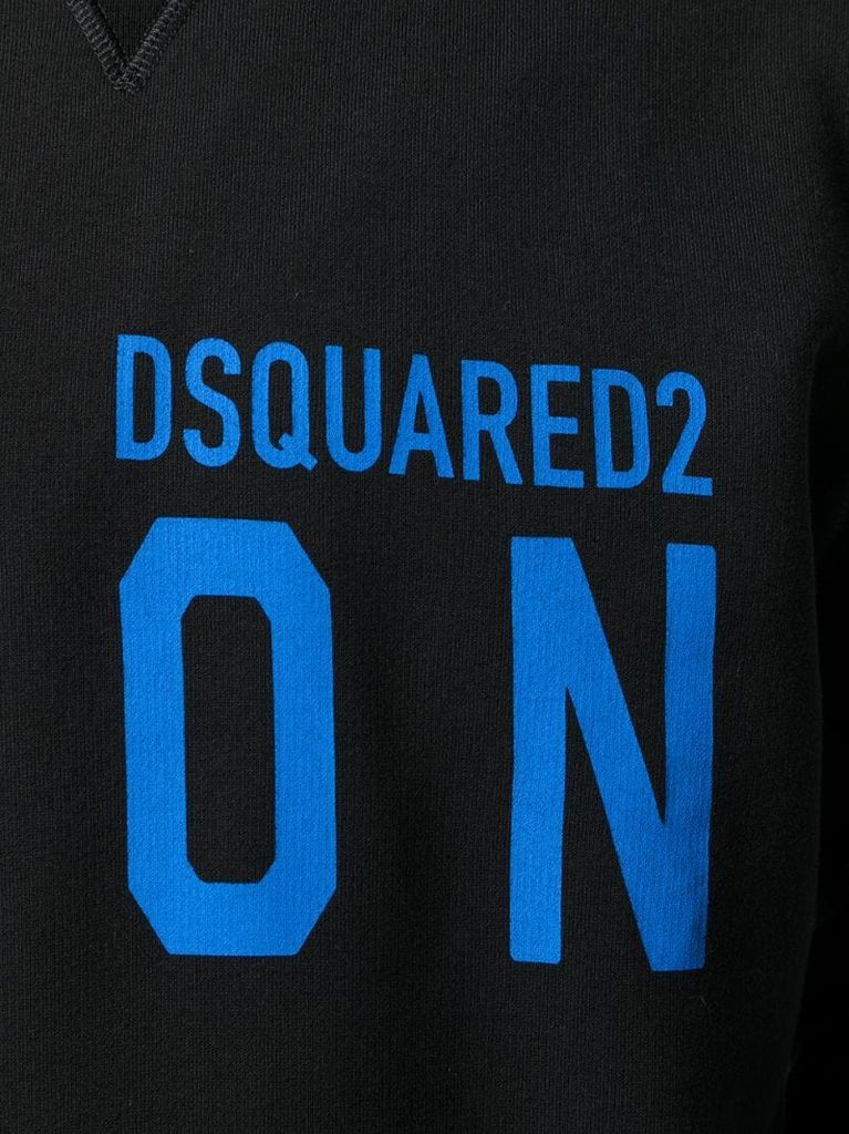 printed lettering logo sweatshirt