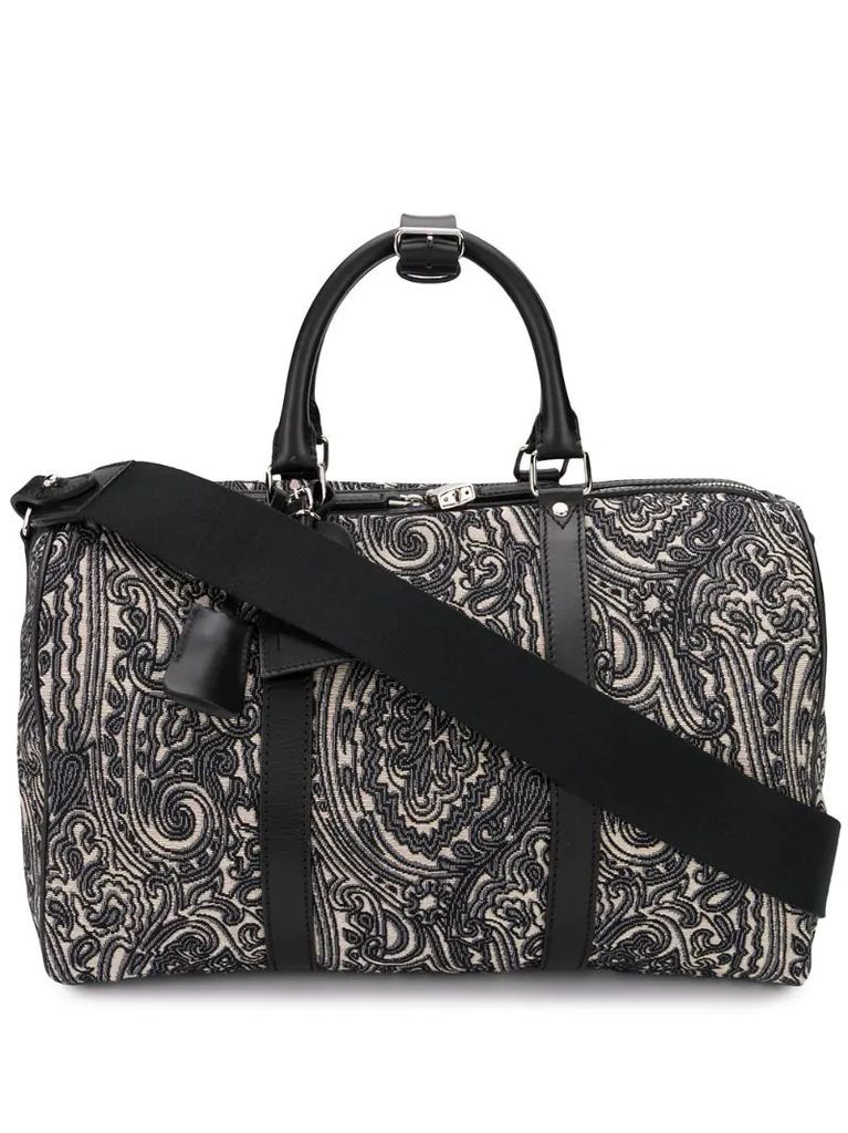 paisley jacquard luggage bag