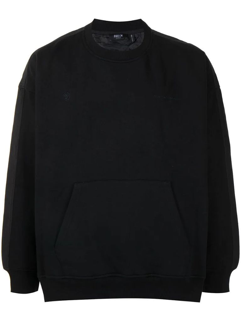 contrast-panel sweatshirt