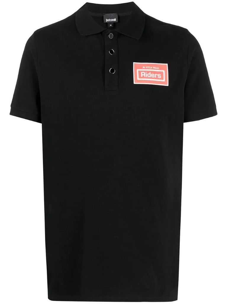 Riders patch polo shirt