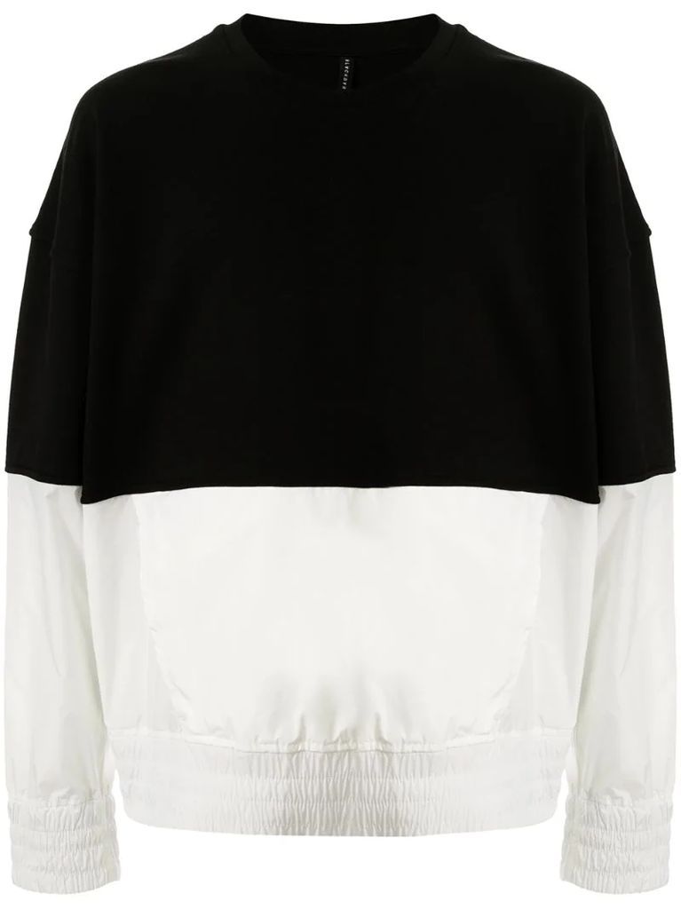 colour-block cotton sweatshirt