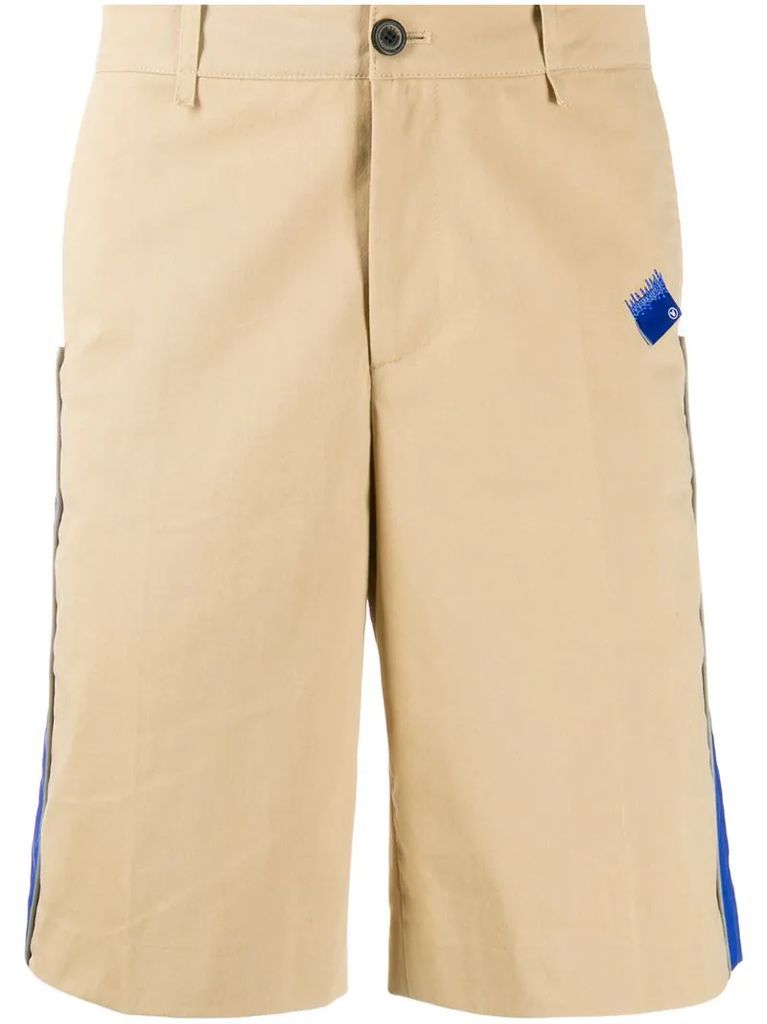 side stripe bermuda shorts