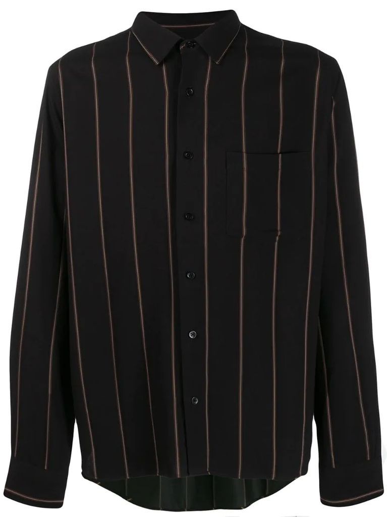 striped chest pocket shirt