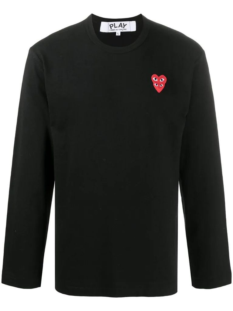 embroidered Two Heart T-shirt
