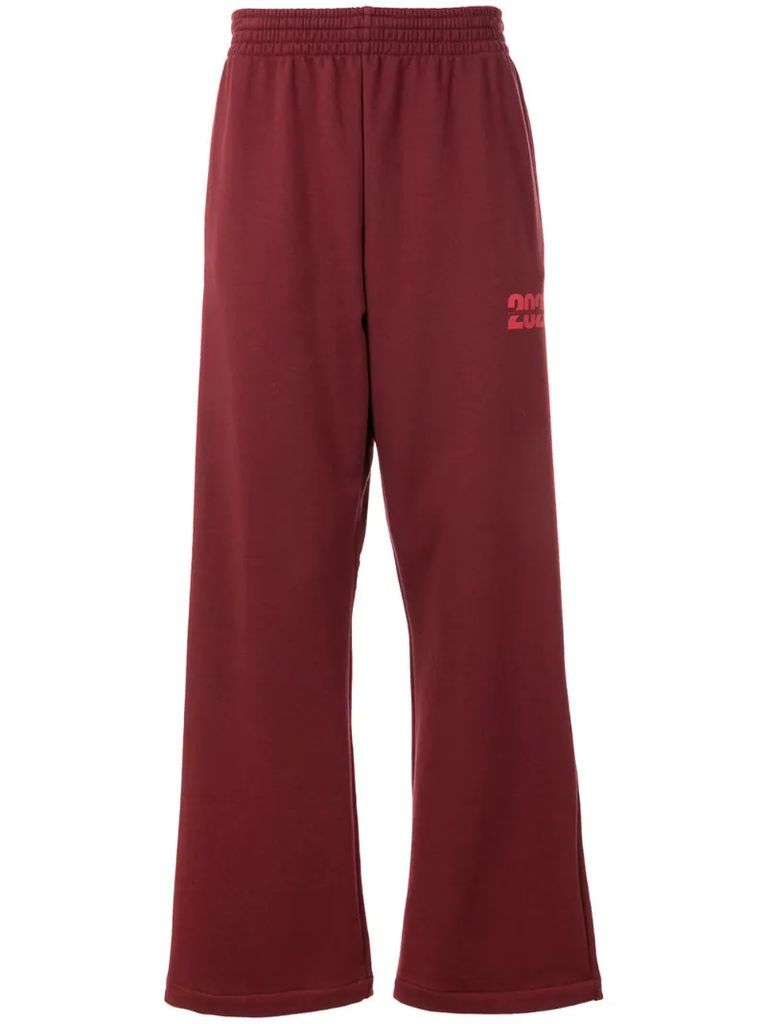wide-leg track trousers