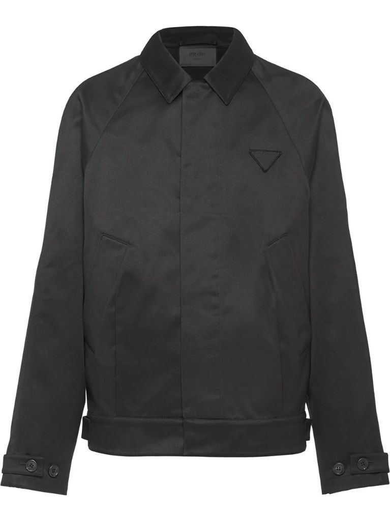 triangle patch shirt jacket