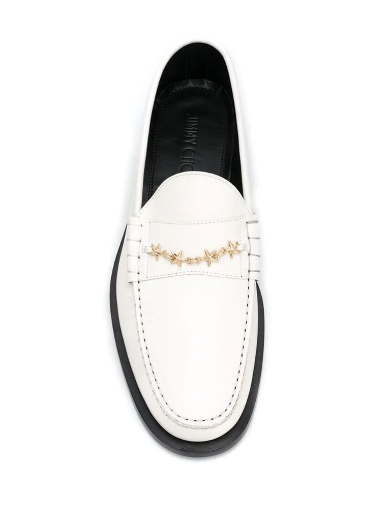 Mocca star chain loafers
