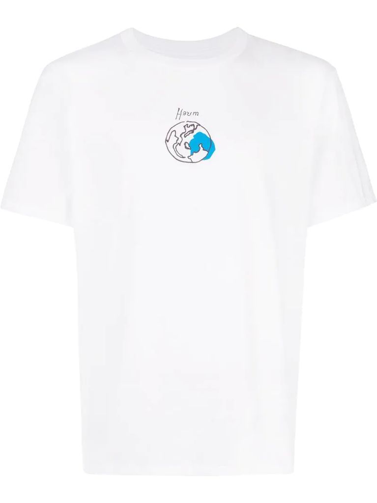 earth scribble T-shirt