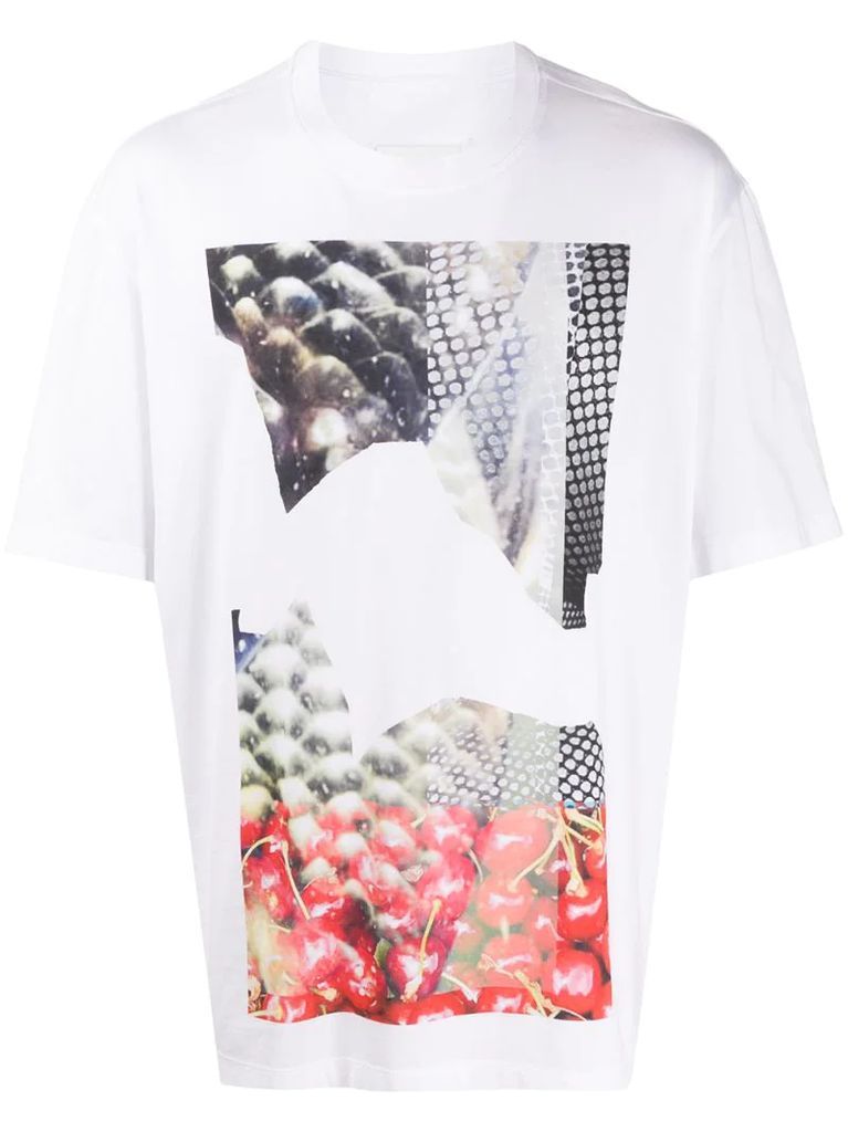 cherry print T-shirt