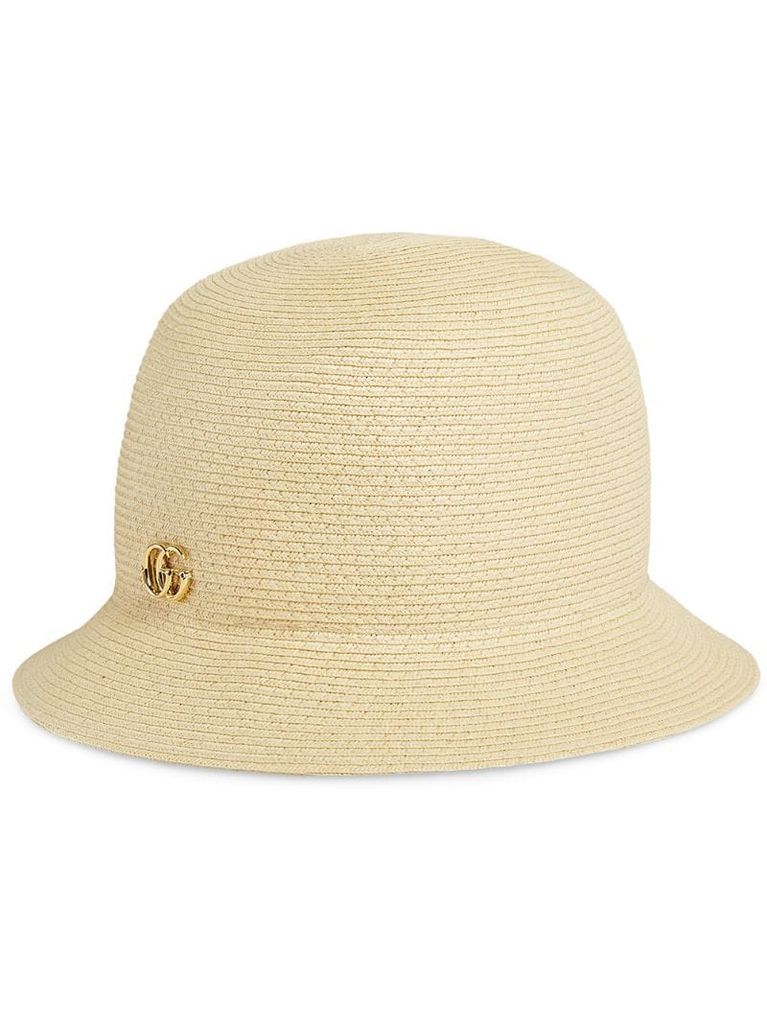 GG logo raffia hat