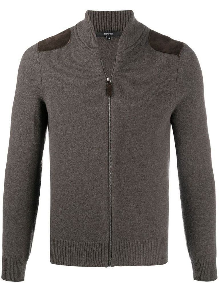 patch-detail zip-front jumper