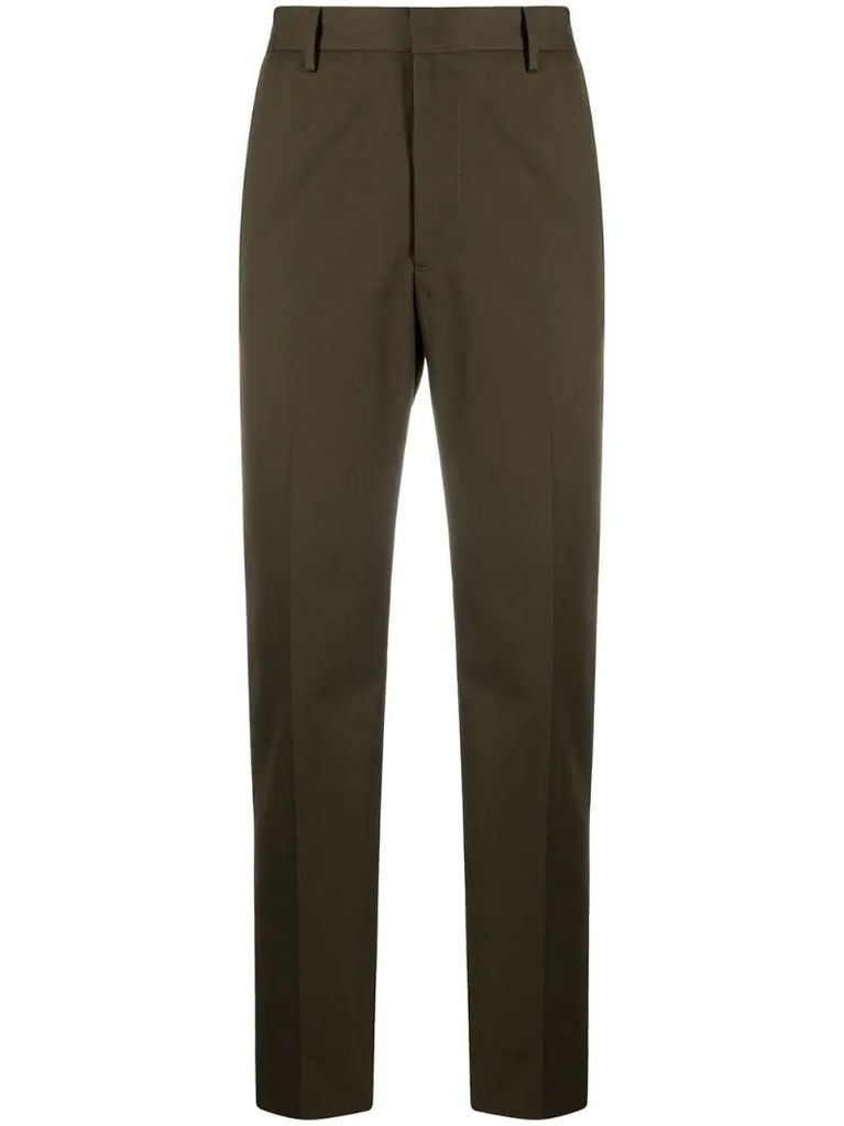 straight-leg tailored trousers