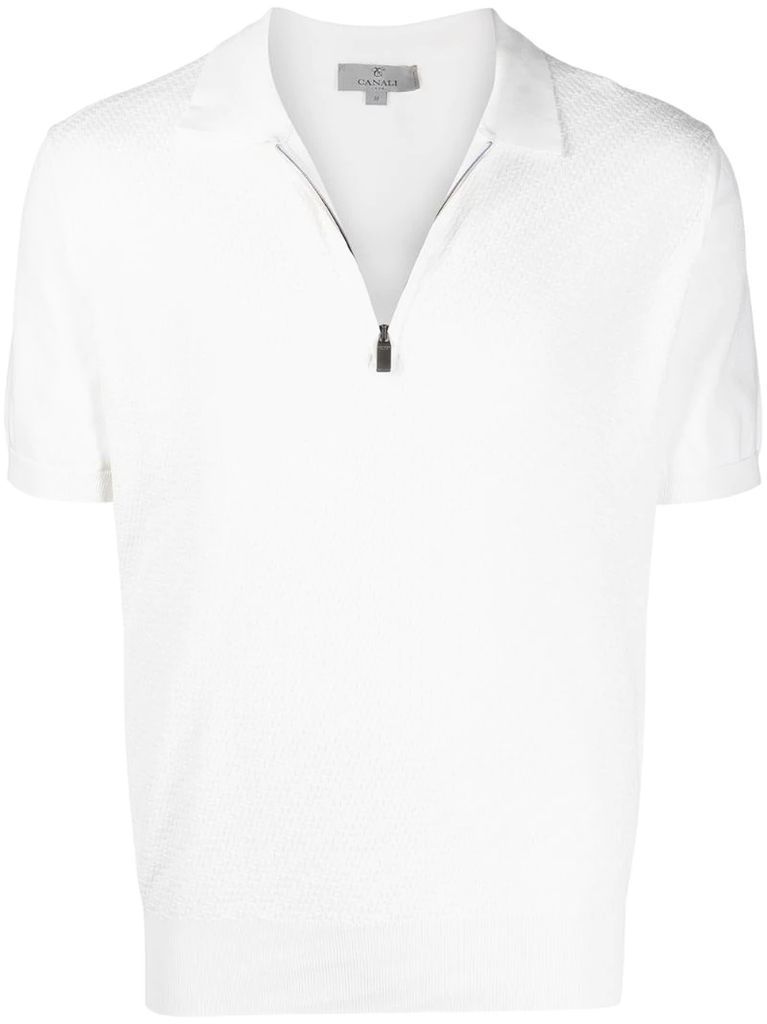half-zip polo shirt