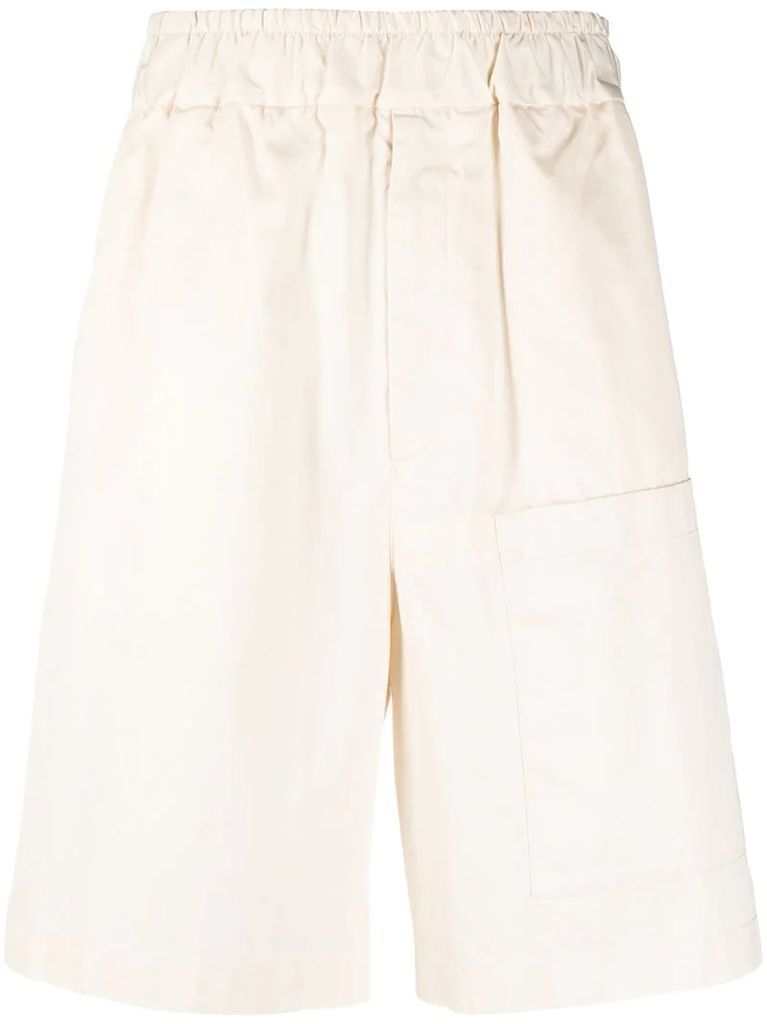 knee-length cotton shorts