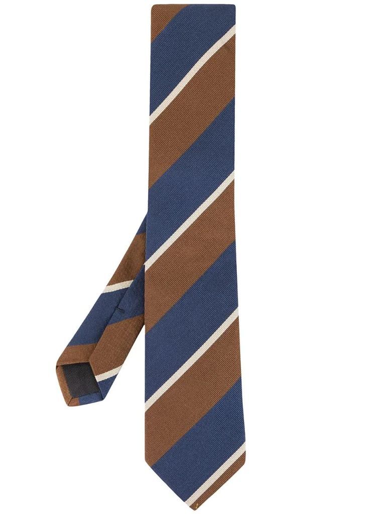 diagonal-stripe silk tie