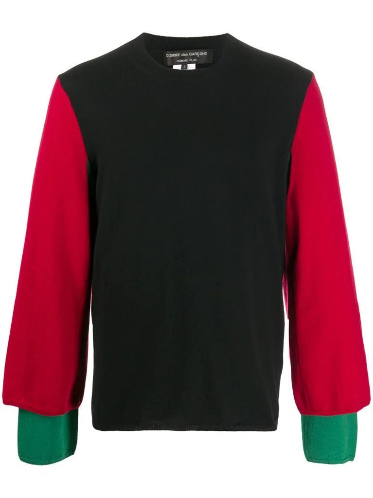 colour-block jumper