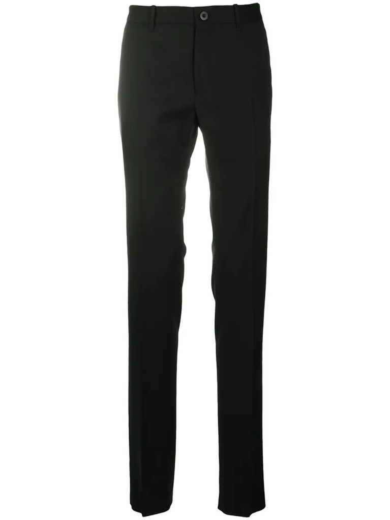 slim-fit tailored trousers