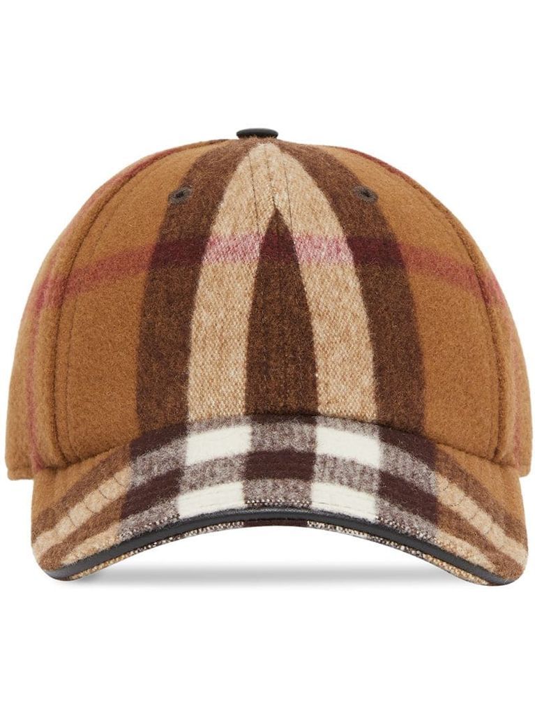 check-print baseball cap