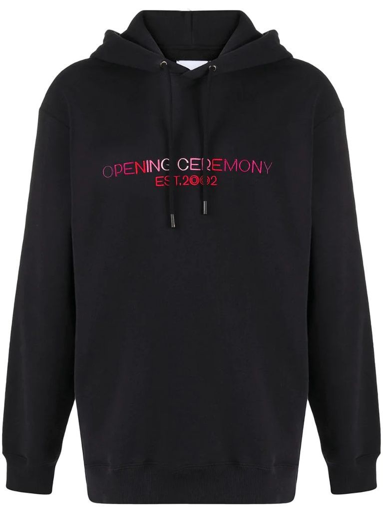 logo-embroidered oversize hoodie