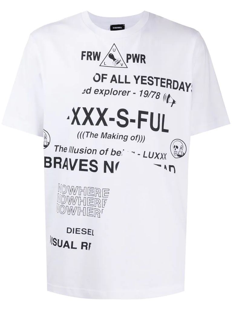 Raver print short-sleeve T-shirt