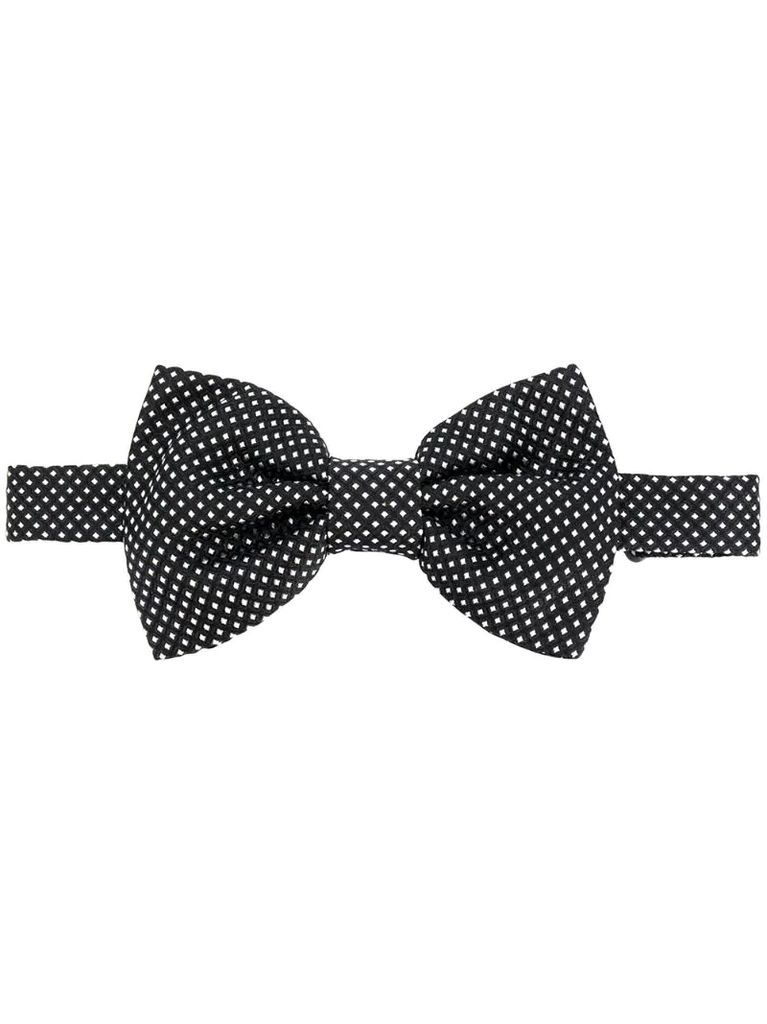 diamond-jacquard bow tie