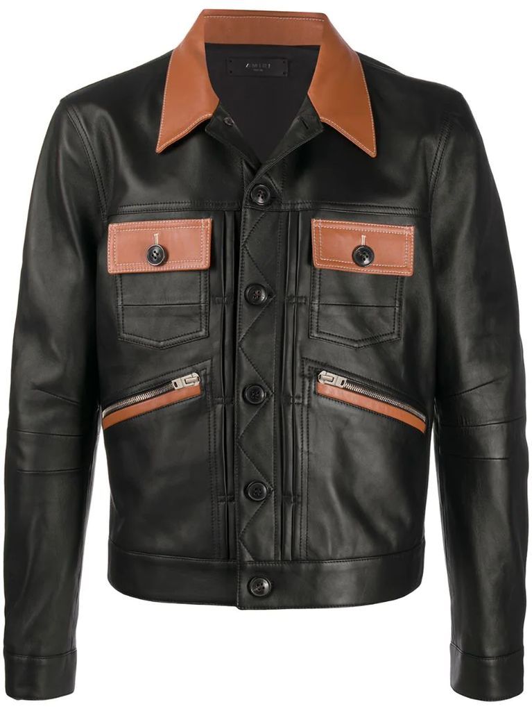 leather biker jacket