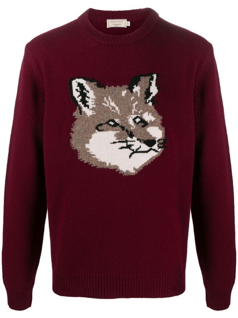 Fox logo embroidered jumper