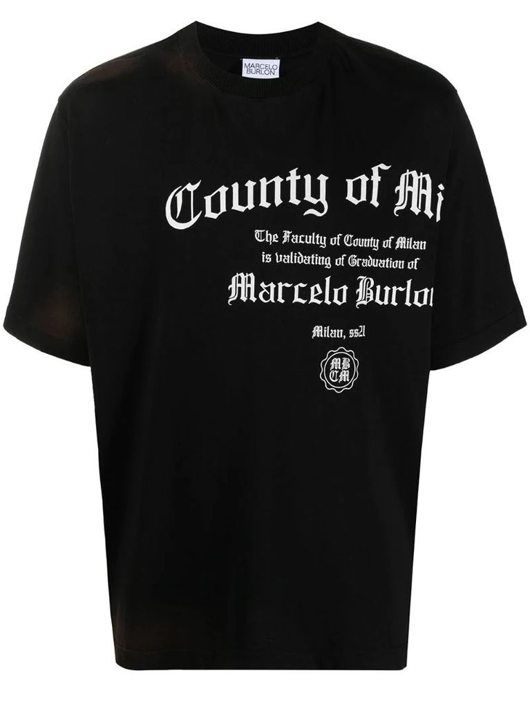 County Degree logo T-shirt