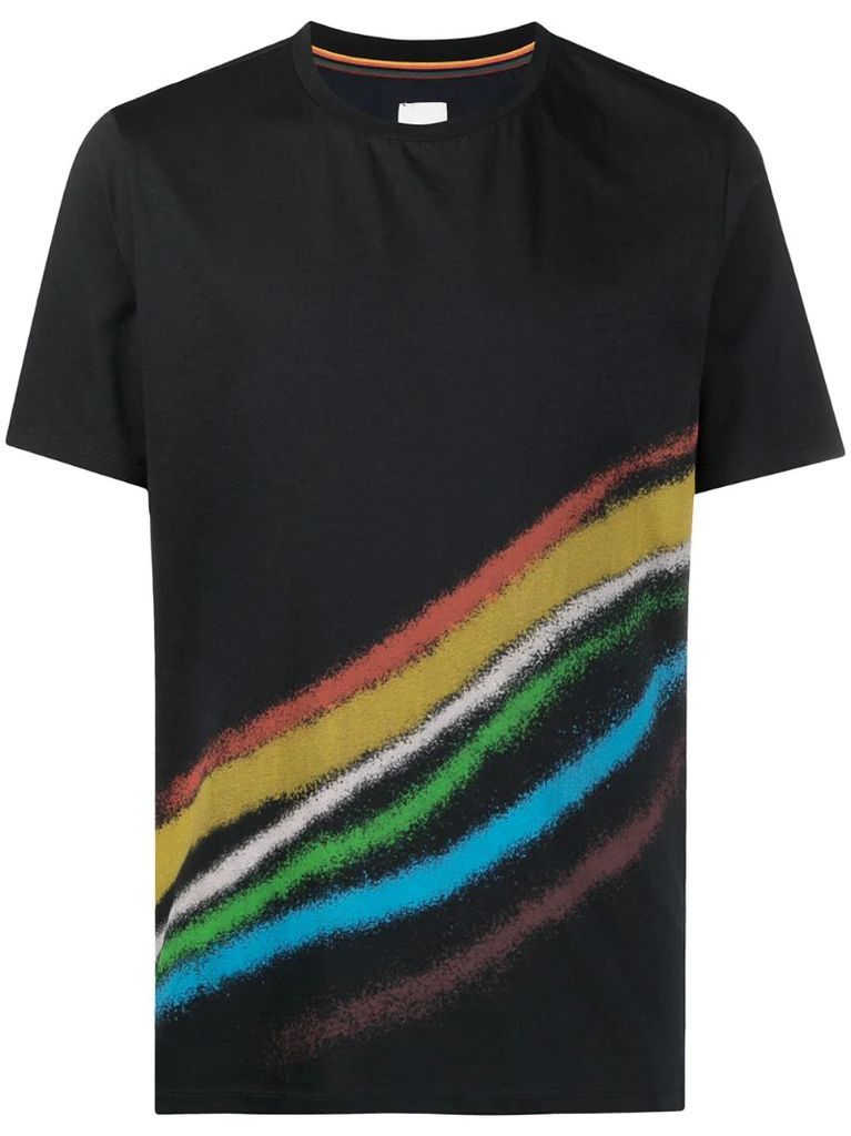 abstracts stripe print t-shirt