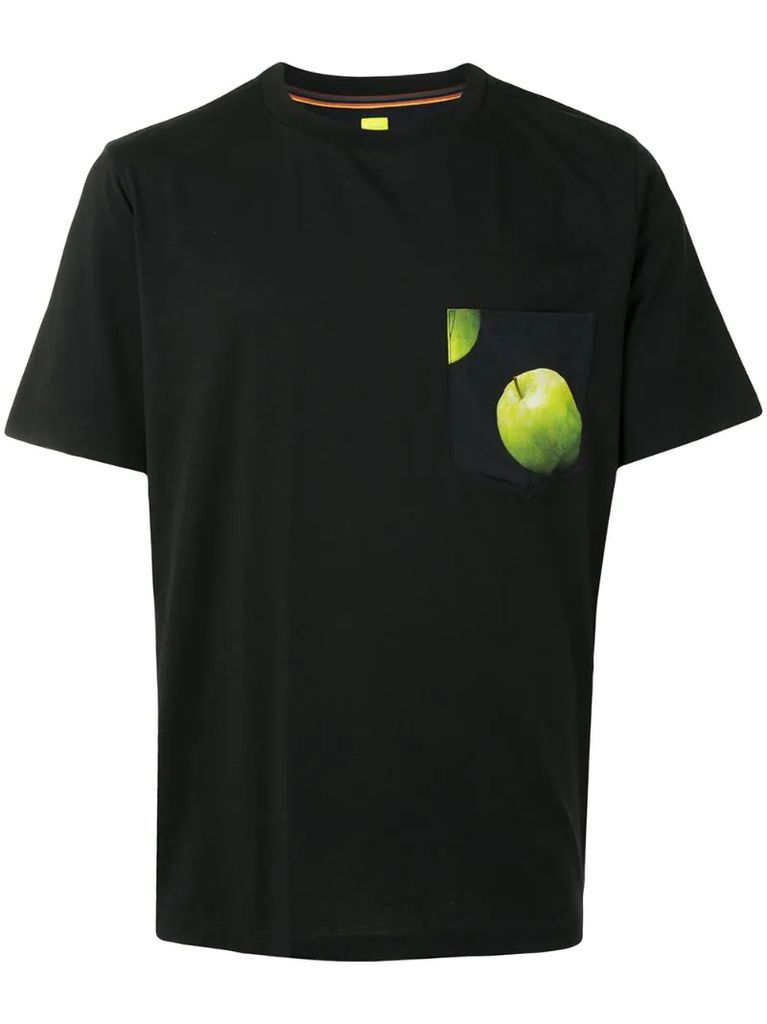 apple-print organic cotton T-shirt