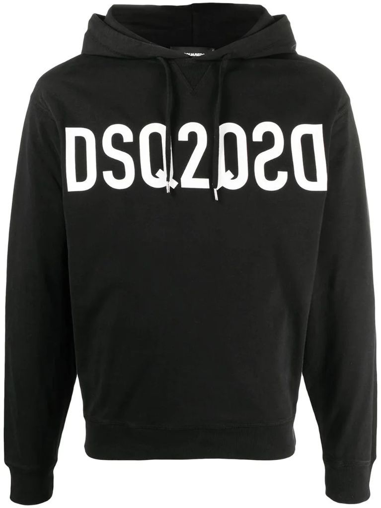mirrored logo hoodie