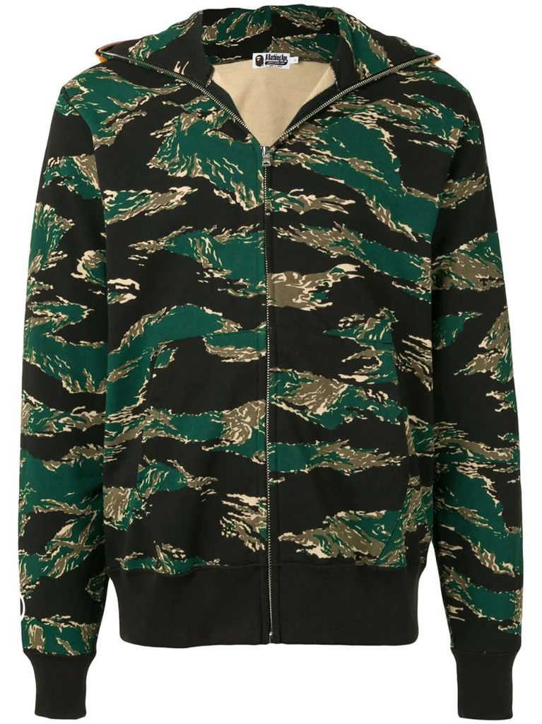 camouflage print hoodie