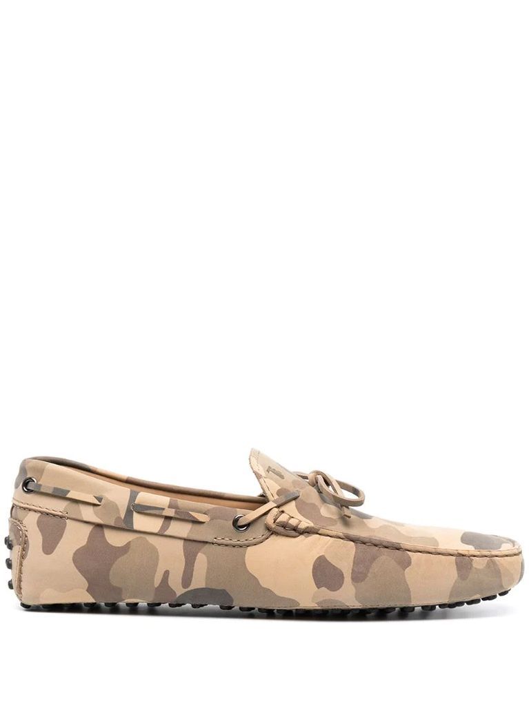 camouflage-print City Gommino loafers