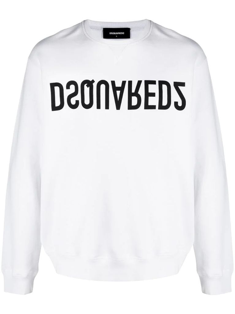 upside down logo sweatshirt