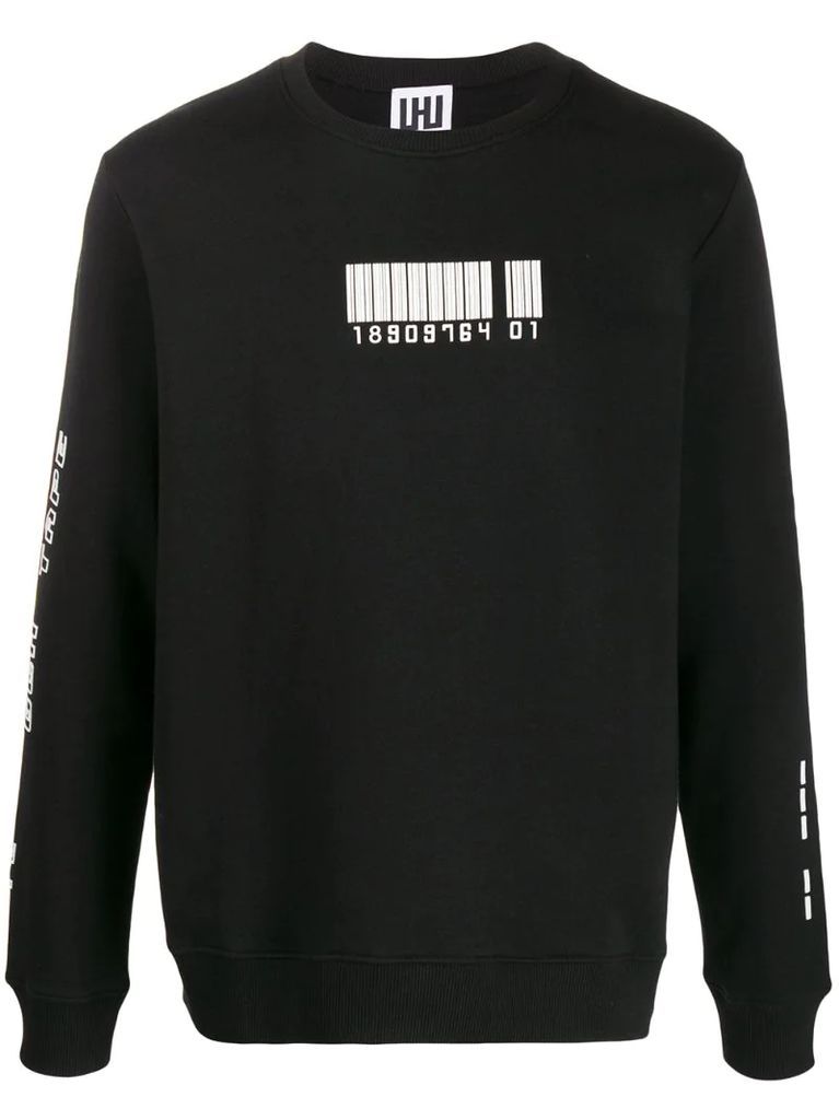 barcode print sweater