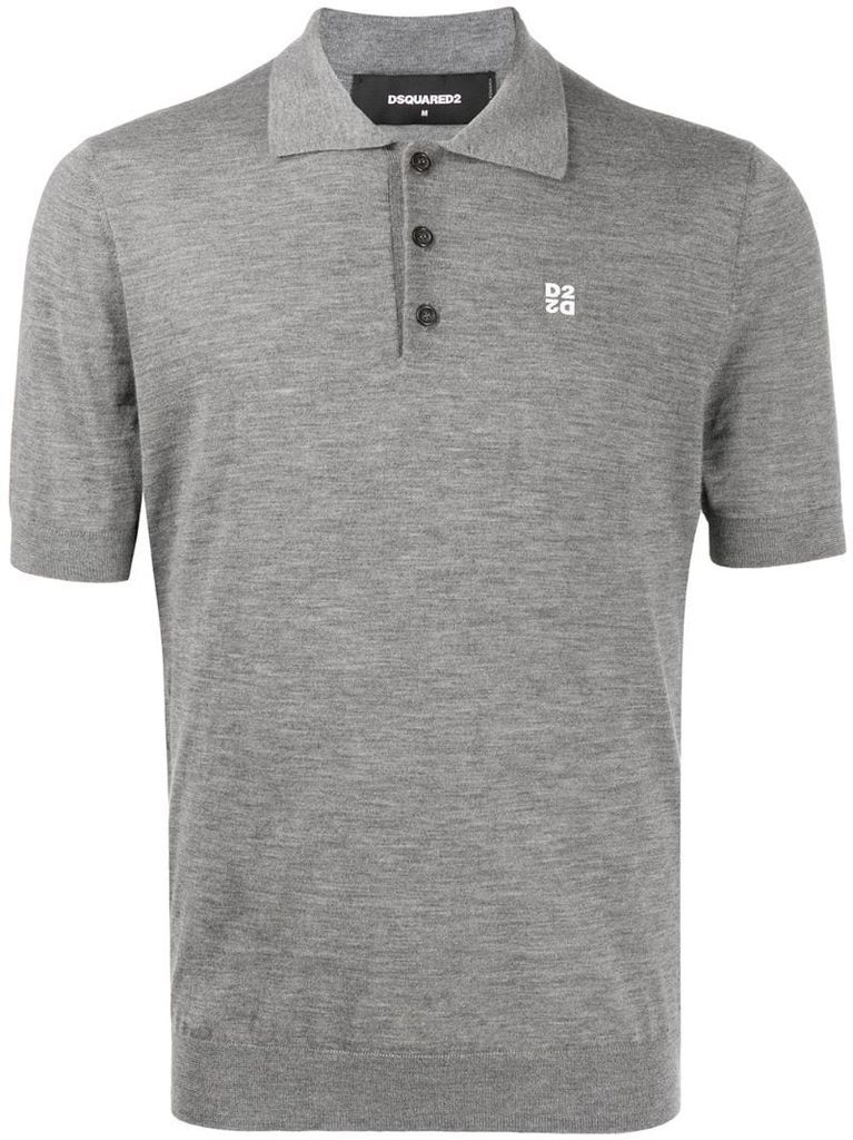 logo-print short-sleeved polo shirt