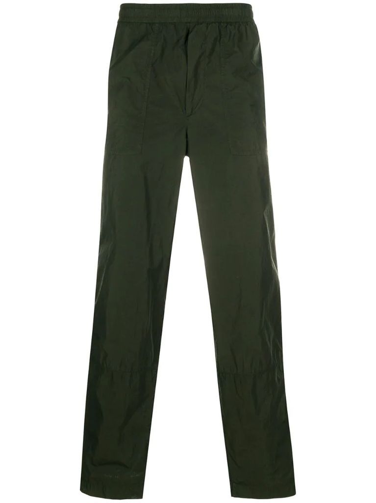 relaxed straight-leg trousers