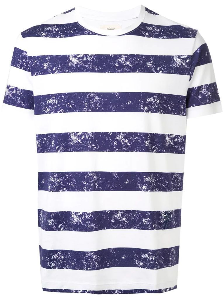 striped print T-shirt