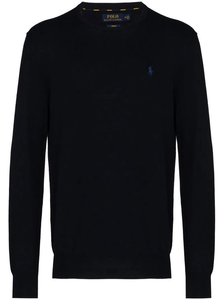 logo embroidery crew jumper