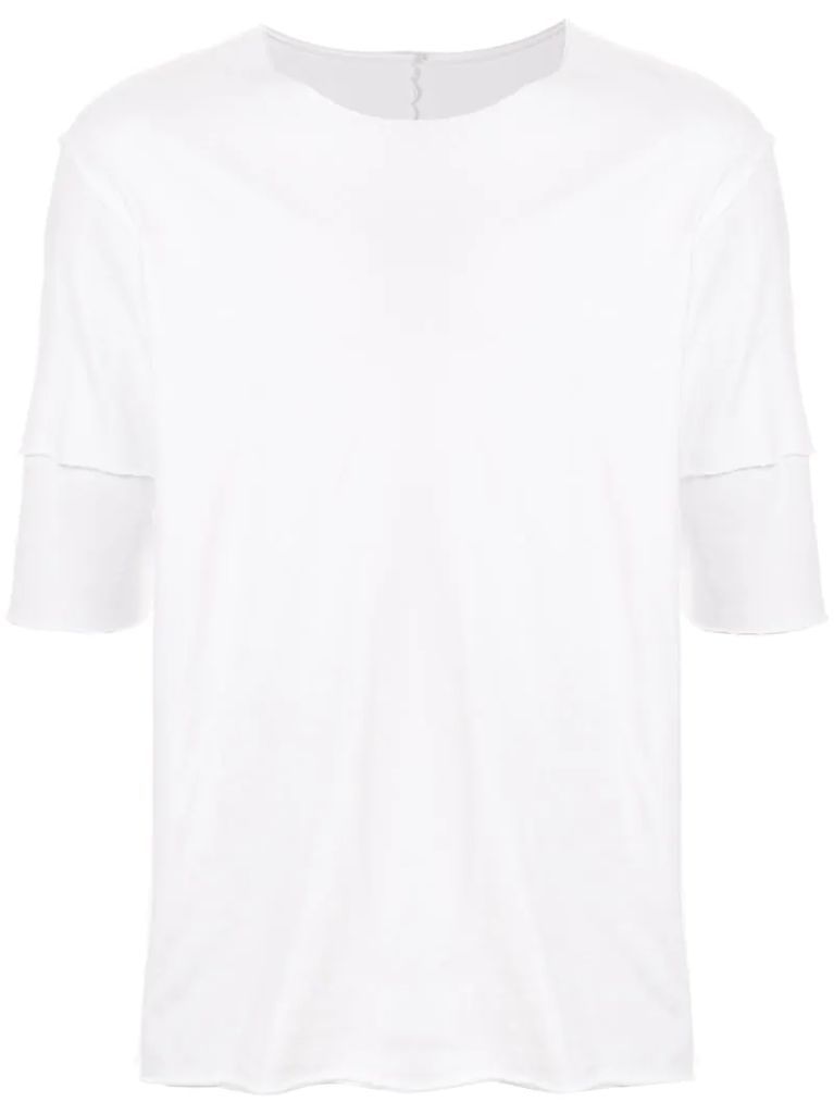 overlay sleeve T-shirt