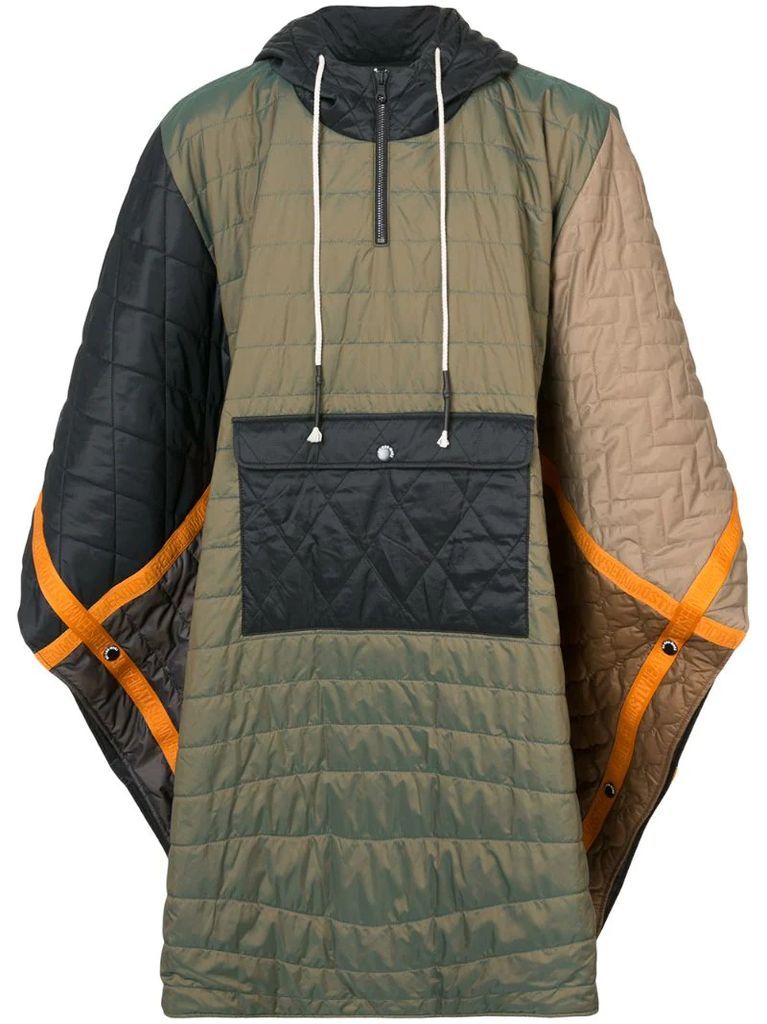 quilted padded poncho