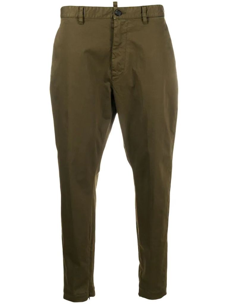 tapered leg cropped trousers