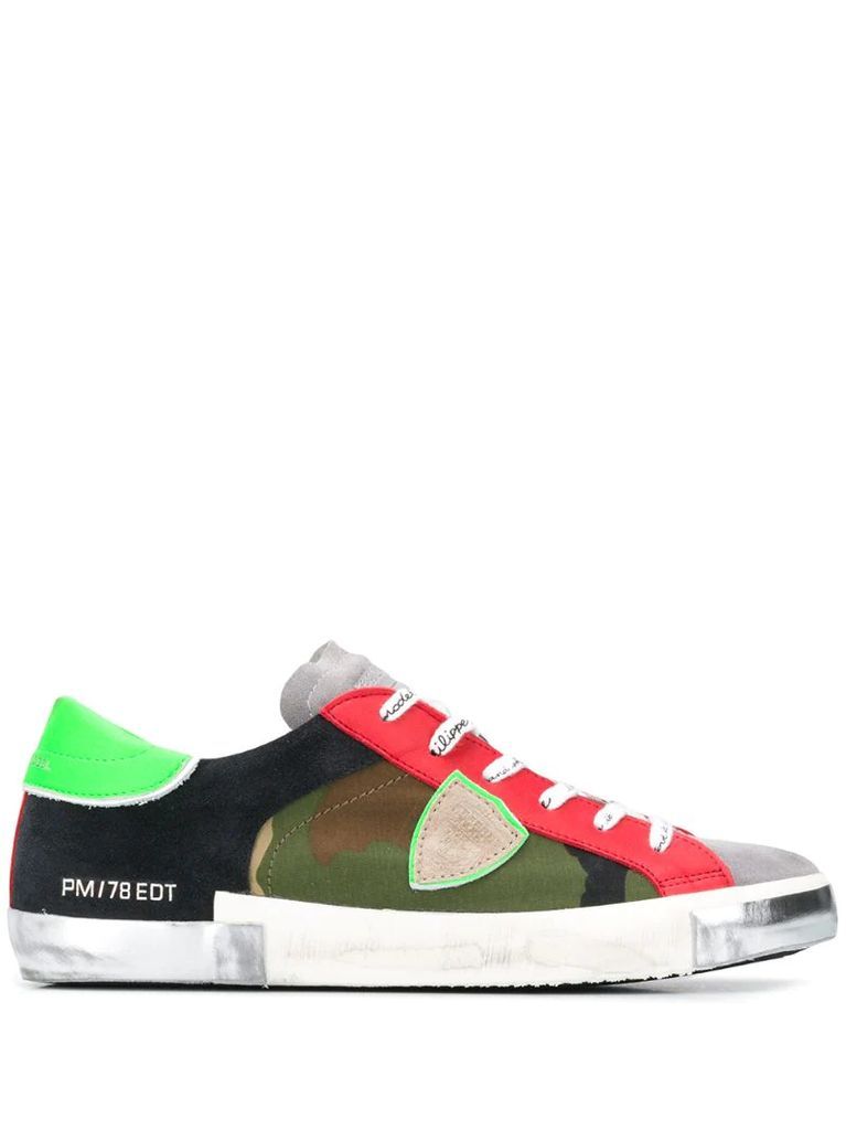 panelled sneakers