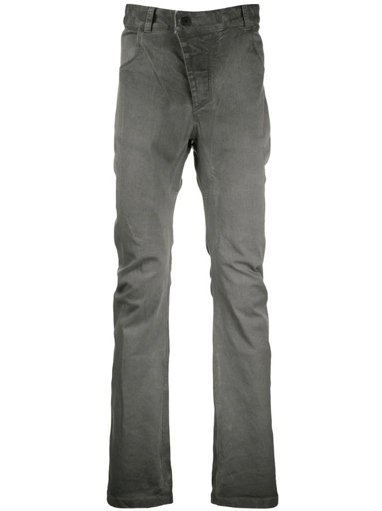 grey wash bootcut jeans
