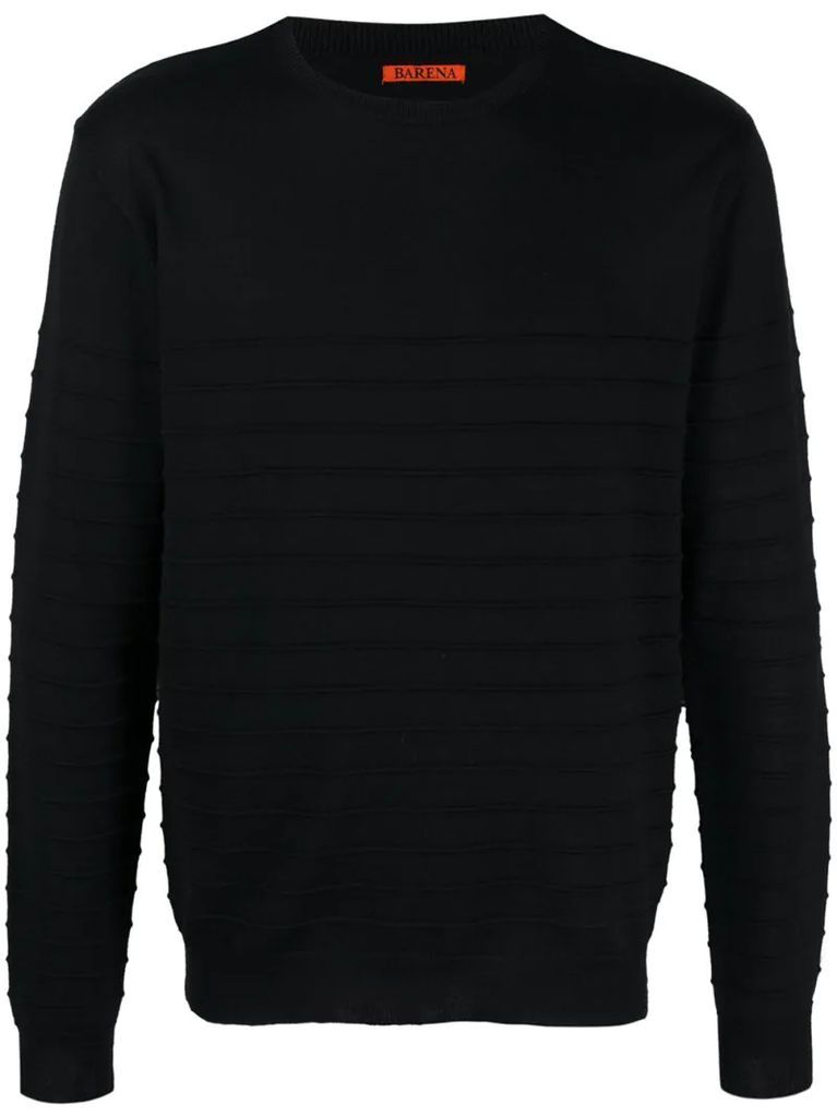 long sleeve piped-trim jumper