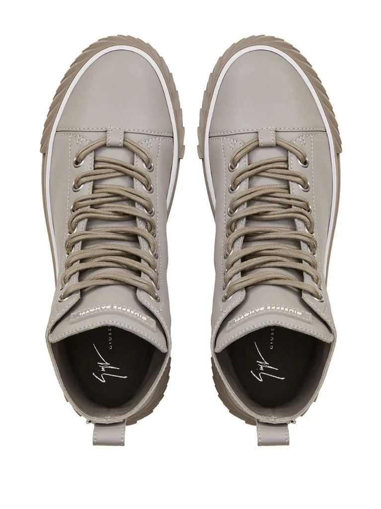 Blabber high-top leather sneakers